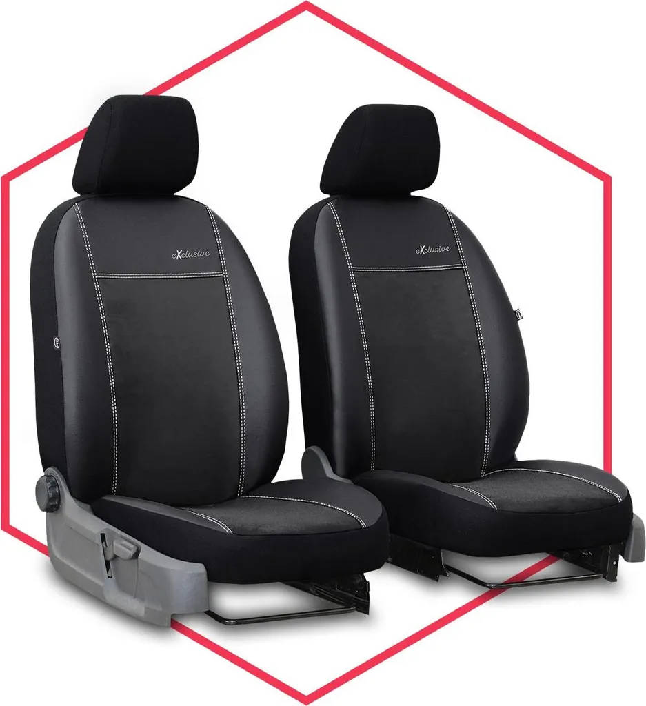 Set Coprisedili Auto per Peugeot Expert II 1+1 BUS Nero Resistente - 11