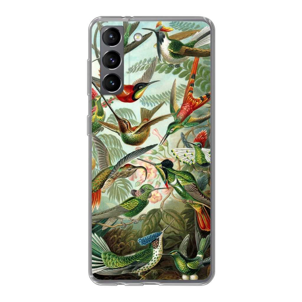 MuchoWow Handyhülle Schutzhülle Hülle für Samsung Galaxy S21 Trochilidae - Alte Meister - Kunst Silikon Softcase Handy Hülle - Softcase