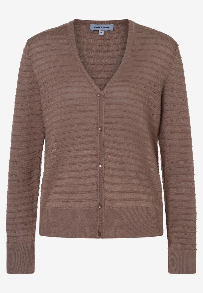 Cardigan mit Streifen-Struktur