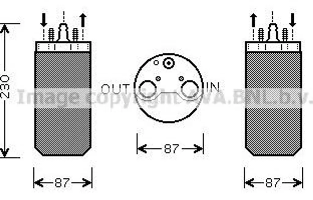 Sécheur de climatisation AVA RTD350 pour Renault Espace et Laguna 8200025640