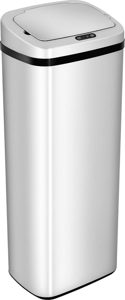 Sensor Mülleimer 50L Automatik Mülleimer mit Bewegungssensor, Wasserdichter Abfalleimer für Büro, Schlafzimmer, Küchen Edelstahl Silber