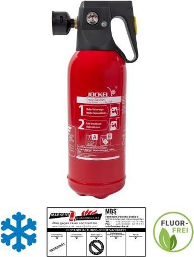 Jockel 2L S2 JFM 8 Schaum Feuerlöscher frostsicher fluorfrei inkl. Halterung u. Plakette