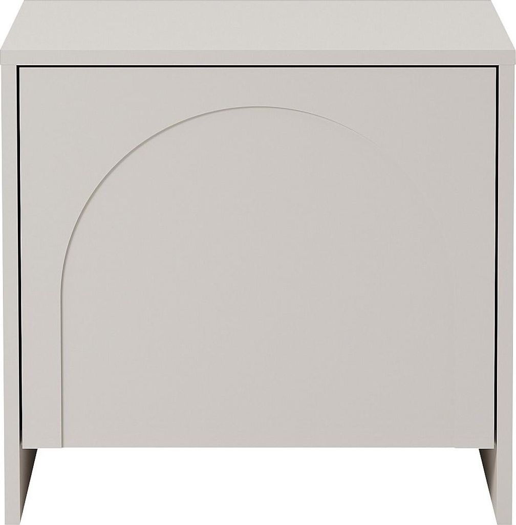 2er-Set Nachttische mit 1 Tür- Beige - NALYRA von Maison Céphy