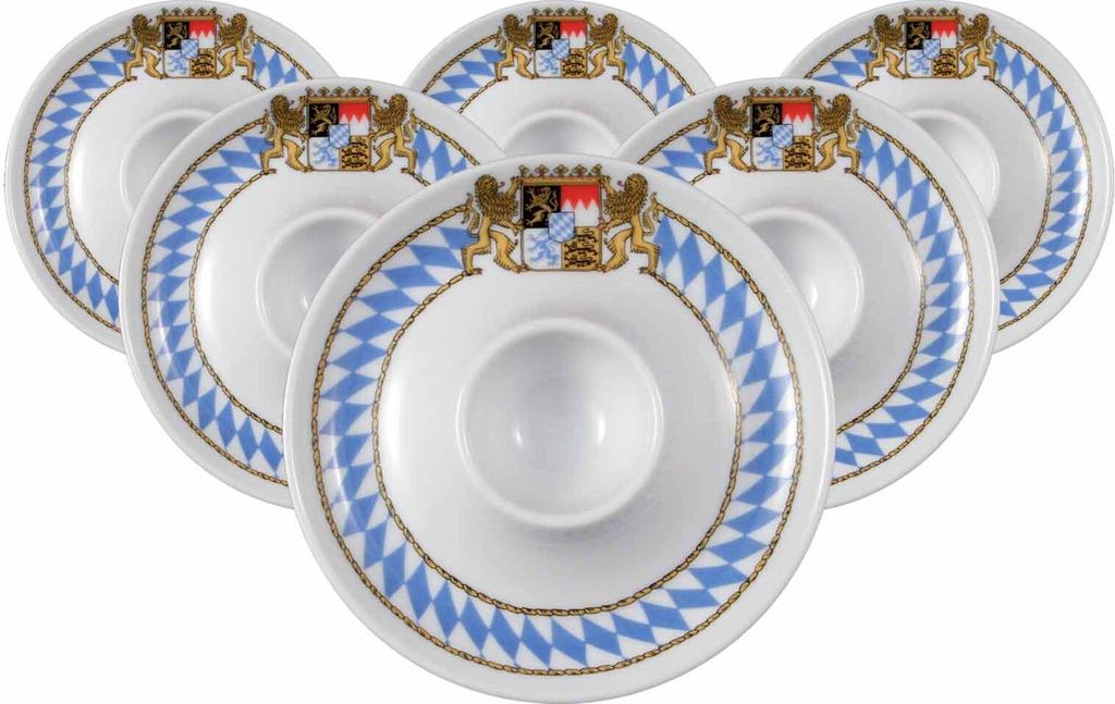 Seltmann Weiden Compact Bayern Eierbecher mit Ablage 6er Set