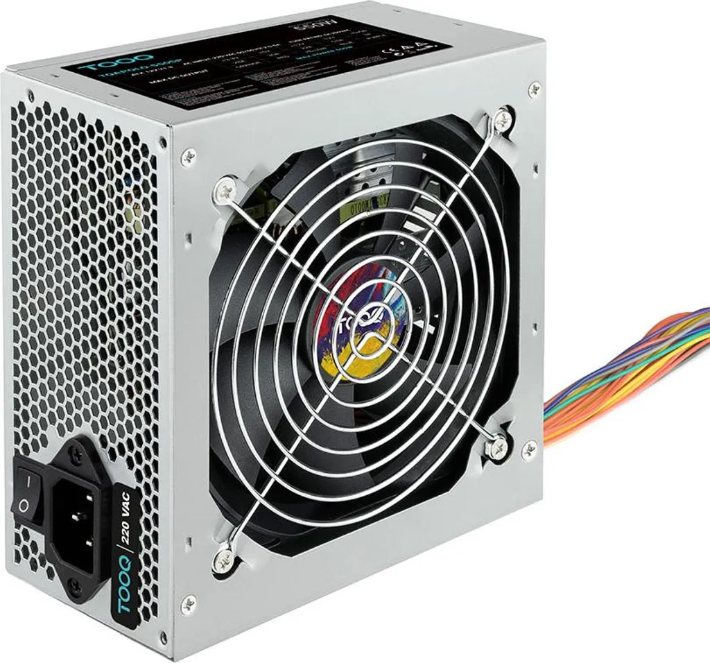 Bloc d'alimentation PC 550W Tooq - Stop au Bruit et Surchauffe (ATX)