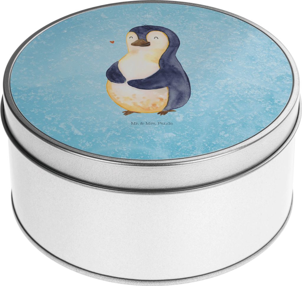 Mr. & Mrs. Panda Kaffeedose Pinguin Diät - Eisblau - Geschenk, keksdosen, gebäckdose, Pinguine, Aufbewahrungsbehälter, Vorratsbehälter, Erinner...