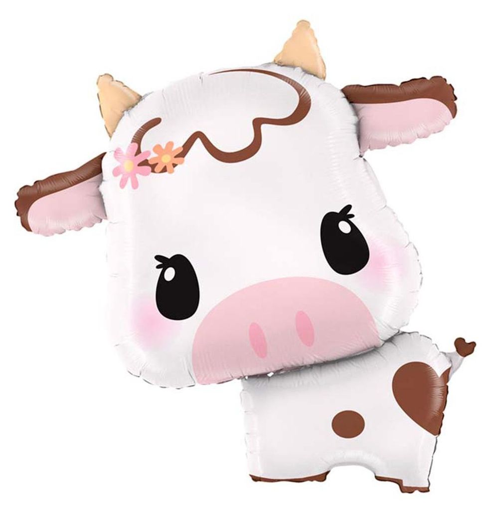 Ballon en plastique Douce vache 57 x 59 cm Image du produit 