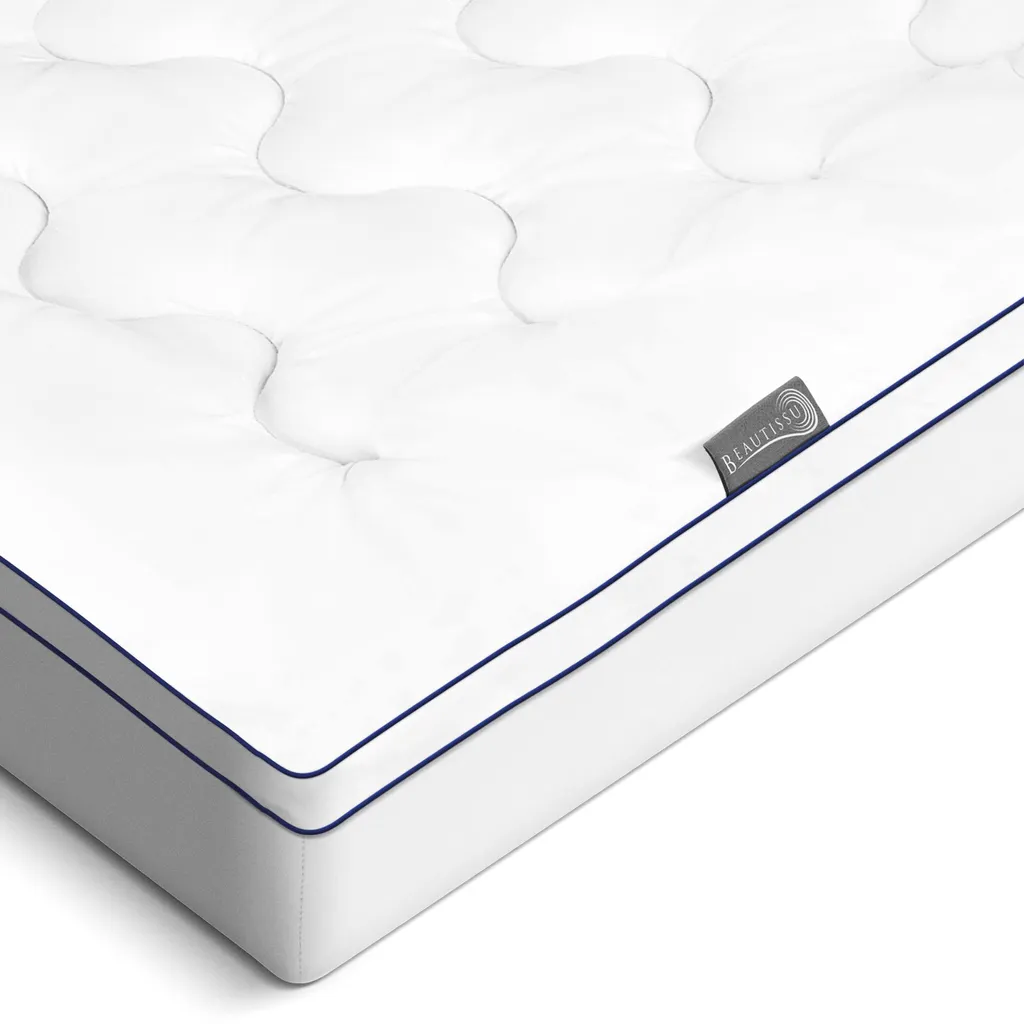 Surmatelas 90x200 cm anti-glisse pour lit haut 40cm - Stop douleurs dos