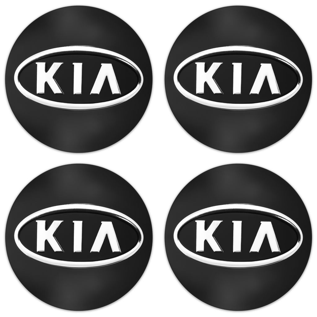 Abdeckkappen KIA 58 mm glänzend schwarz