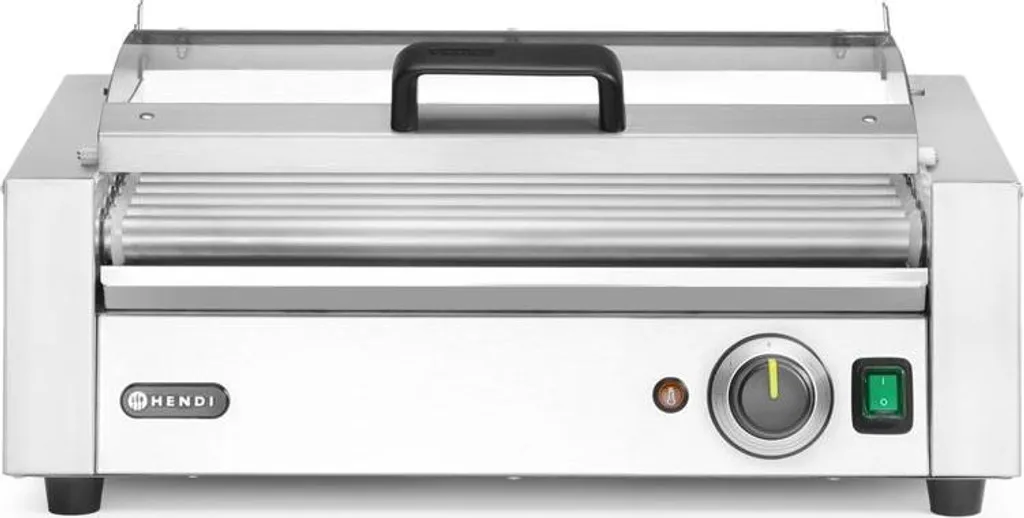 Machine à hot-dogs HENDI à 9 rouleaux et couvercle 790W - Grill roulant