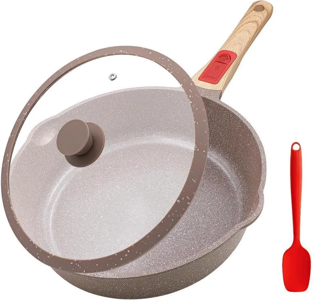AIKENBBKK Padella Ceramica 24cm Induzione | Cucina Sana e Sicura