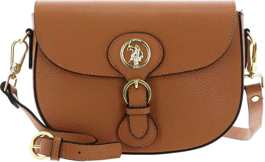Sac à épaule bandoulière U.S. POLO ASSN. Florence Arlington en cuir Tan