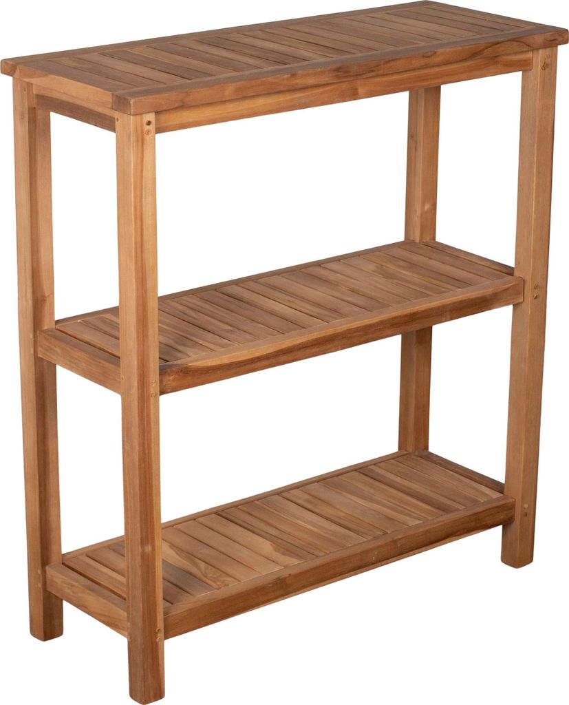 Pflanztisch Filton Teak 100x110x40 cm, Gartenregal Holz