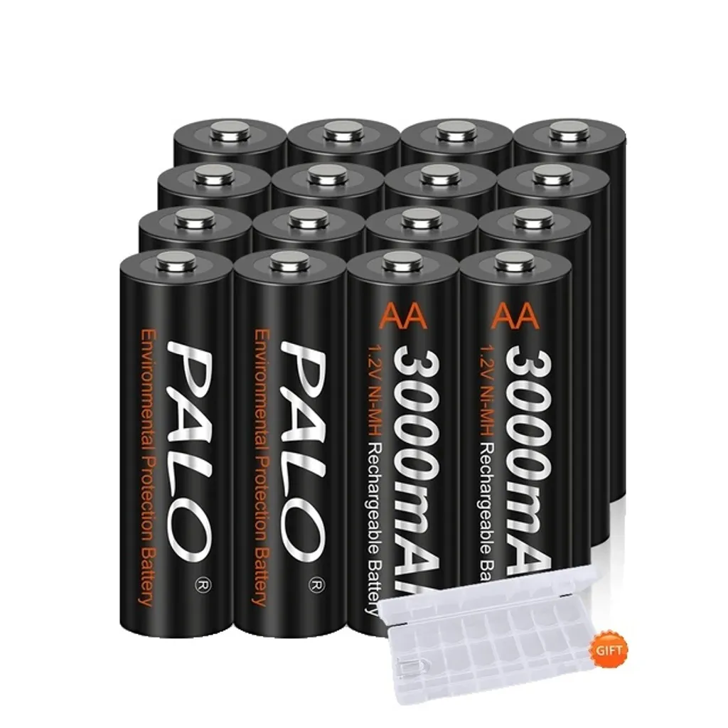 Piles AA pour manettes et jouets rechargeables 3000mAh pack de 16 unités