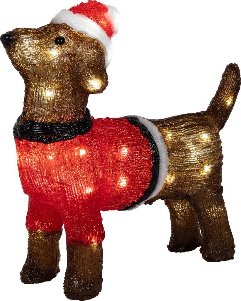 LED Hund beleuchtet Acryl bunt/braun IP44 mit Stecker Obrázok produktu 