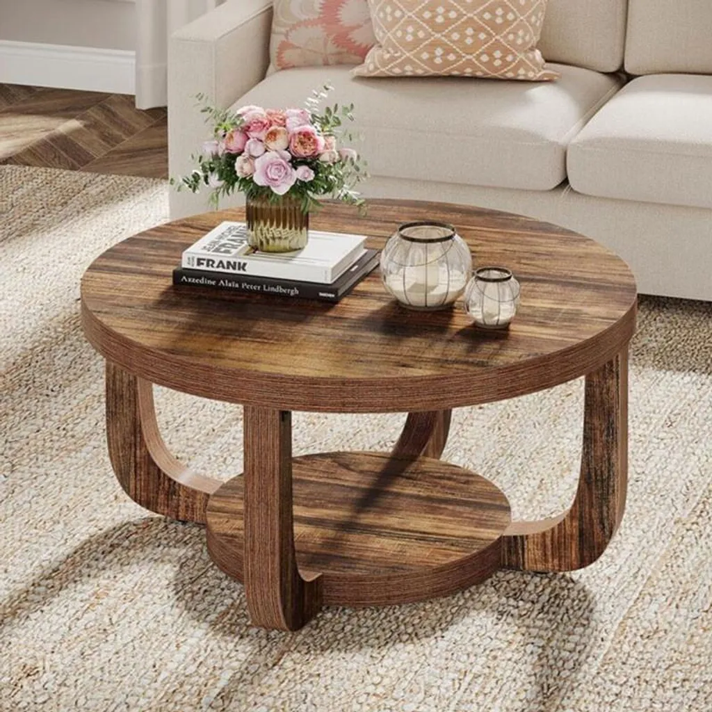 Table basse anti-rayures pour petit salon encombré style industriel - 3