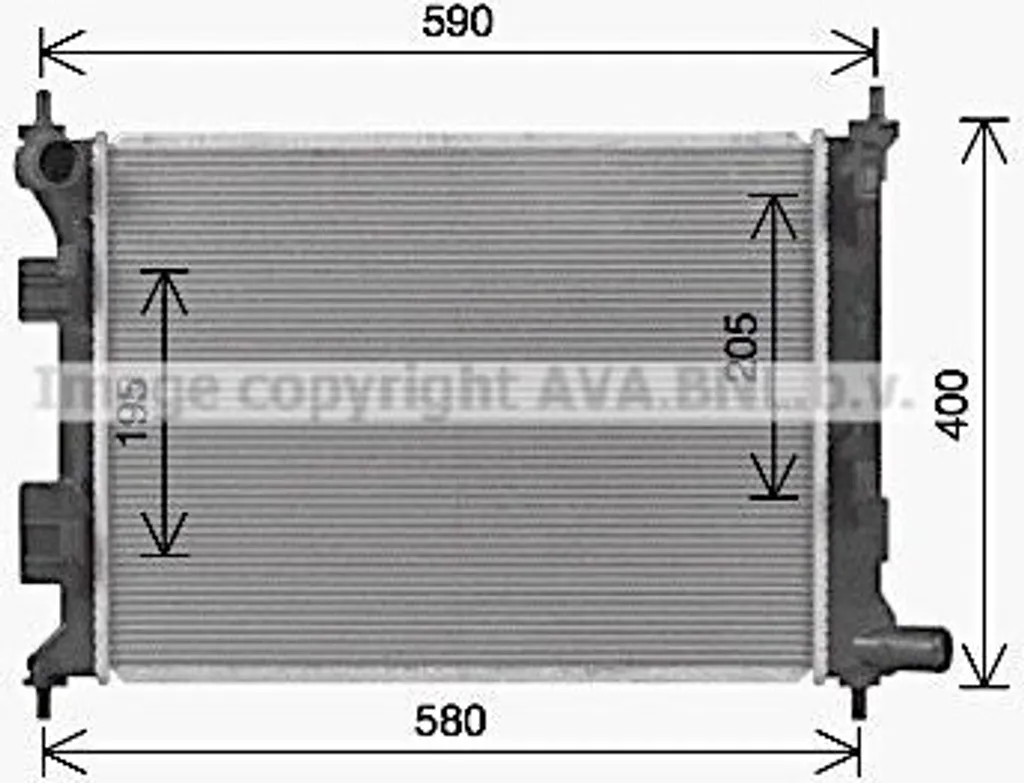 Radiateur Moteur PRASCO HY2492 pour Hyundai i20 PB OE 253100U000
