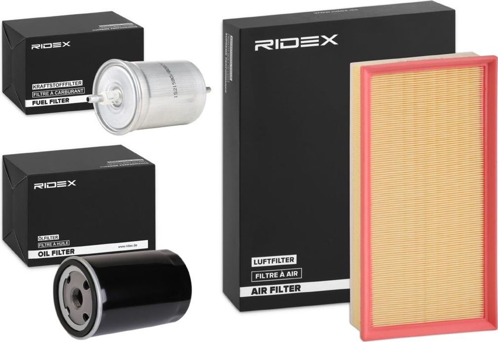 RIDEX Filterset Inspektionspaket Filtersatz für VW Golf IV Schrägheck (1J1) Golf IV Variant (1J5) Bora Limousine (1J2) Golf IV Cabrio (1E) für AUDI