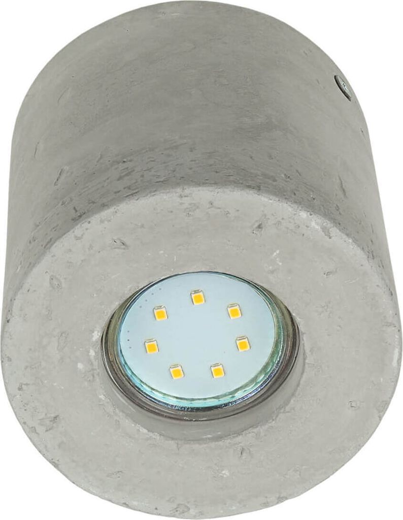 Deckenleuchte Beton Ø10cm Grau GU10 Aufputz Spot BetonlampeFlur Wohnzimmer