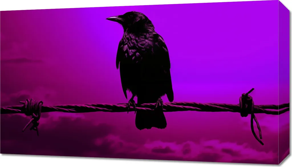 Silhouette del Mistero: Quadro Moderno 70x40 per Atmosfere Uniche