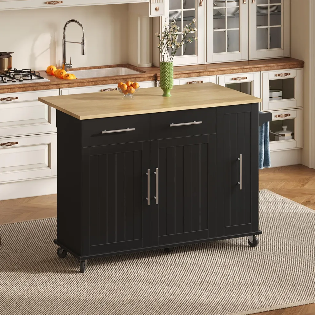 Meuble de Cuisine Gain de Place 120 cm avec Plan de Travail Extensible - 2