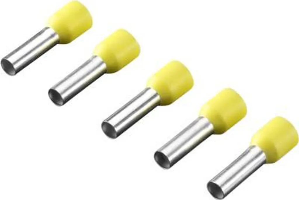 Rittal 4050.736 Ghiera per fili 1 x 6 mm² x 12 mm parzialmente isolata Giallo 100 pz