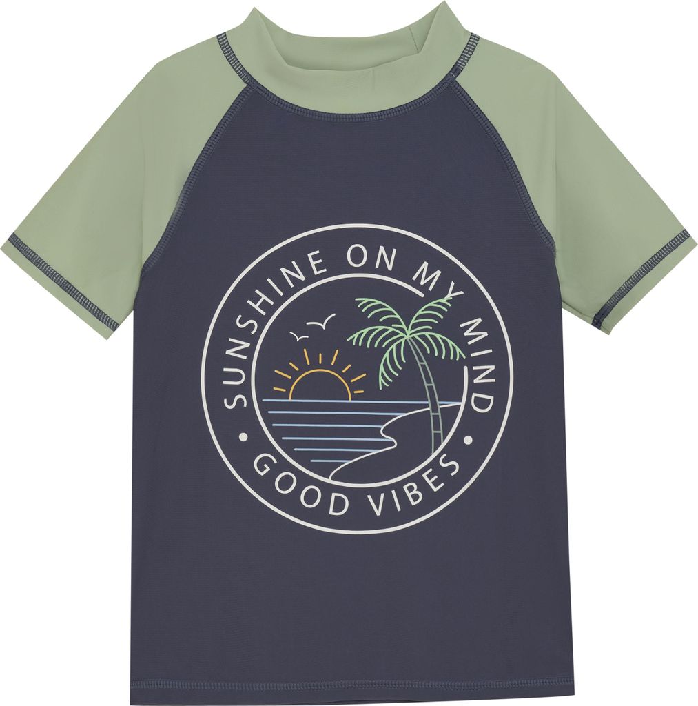 Color Kids T-shirt W. Print CE/UPF grün 98