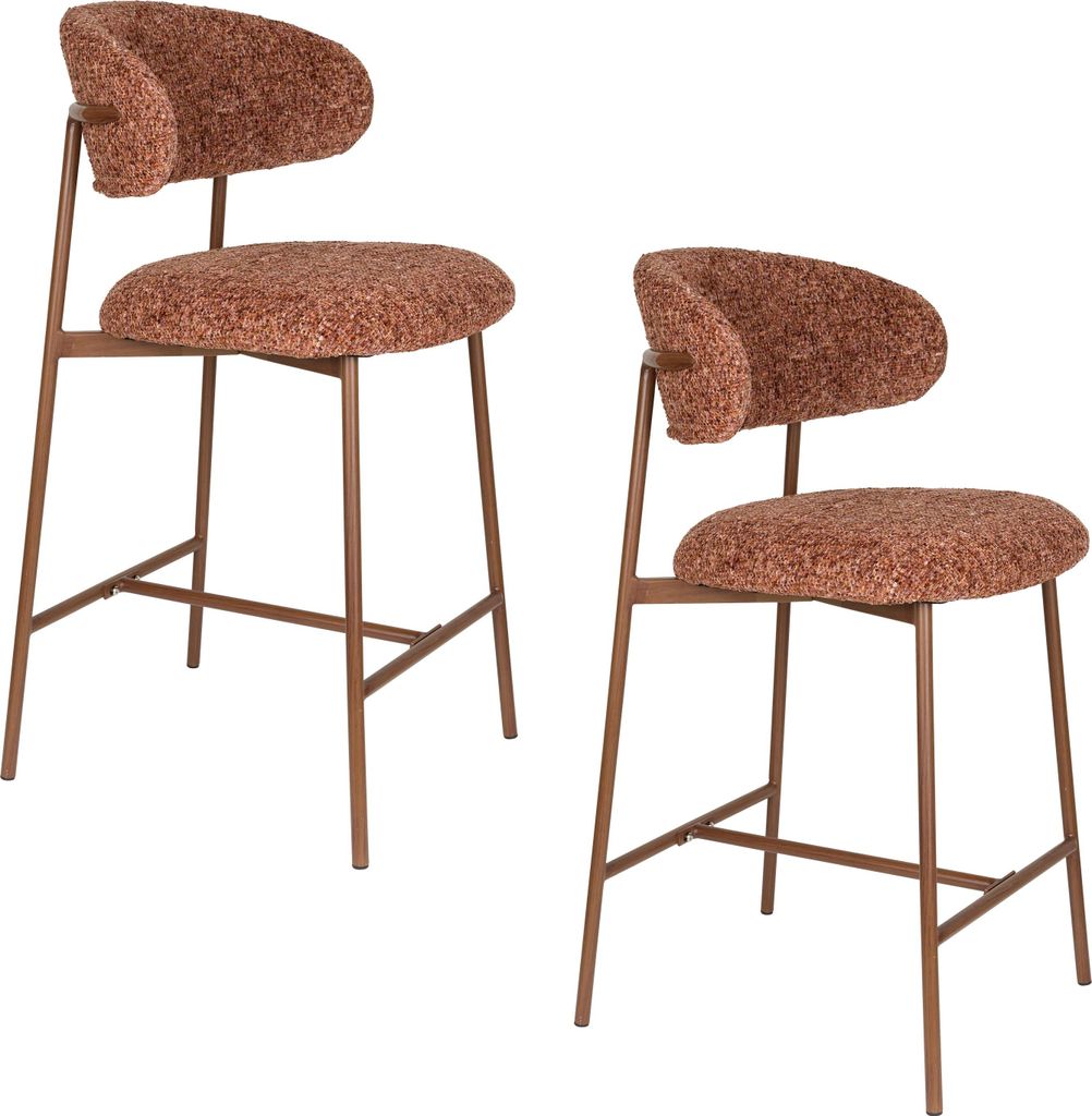 Housecraft Living Claes Barhocker mit Rückenlehne 65 cm Produktbild 
