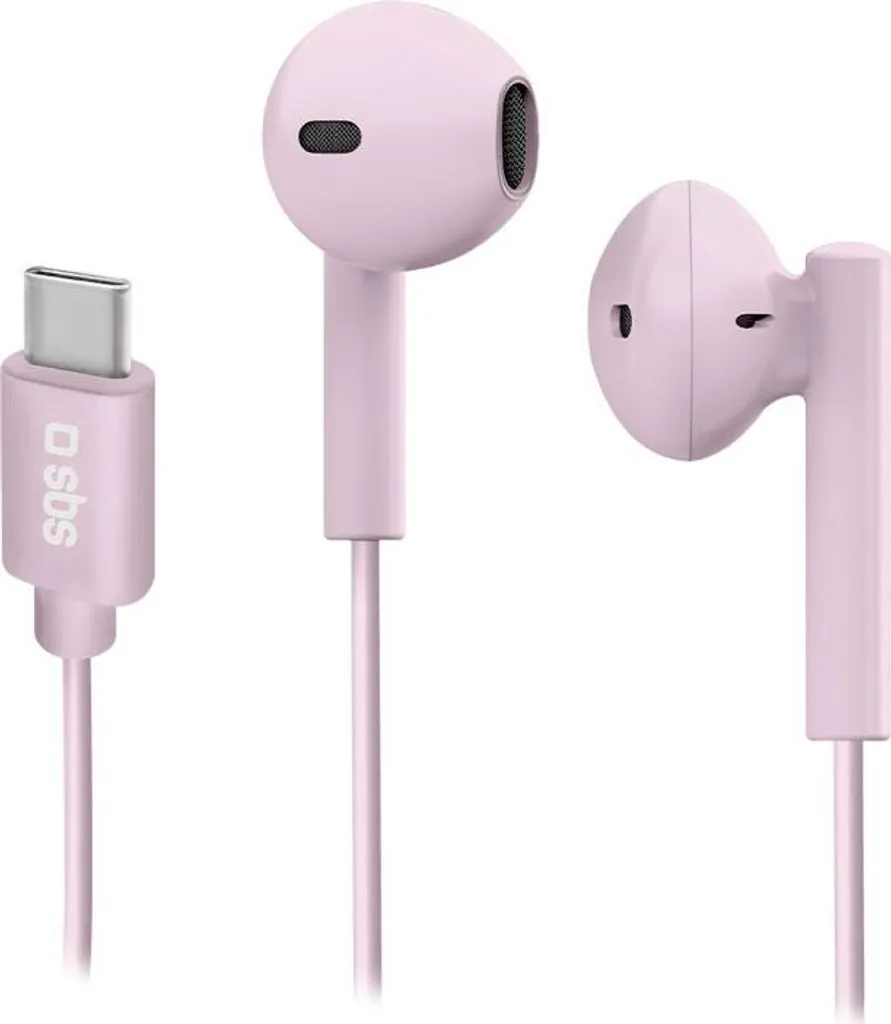 Écouteurs pour appels et musique SBS Rose USB-C : le son idéal en voyage