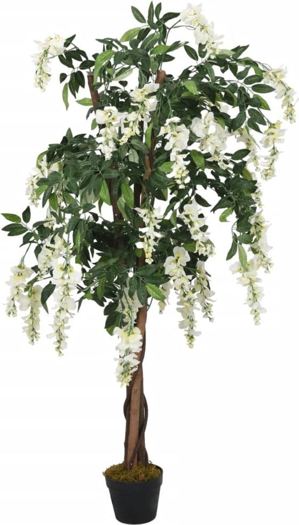 vidaXL Glyzinienbaum Künstlich 1260 Blätter 180 cm Grün und Produktbild 