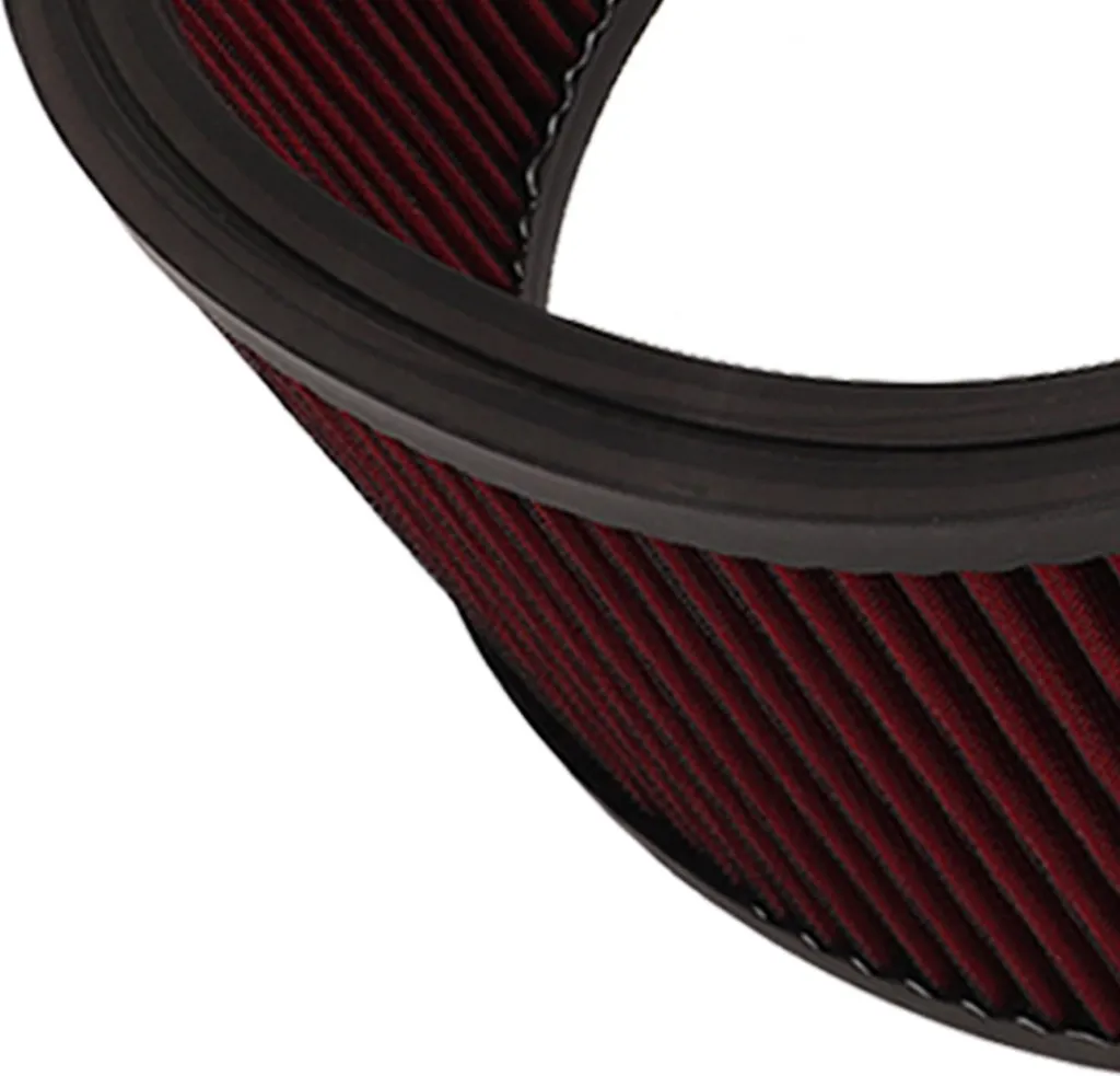 Élément filtrant rond lavable 14 x 5 pouces rouge pour moteur Ford V8
