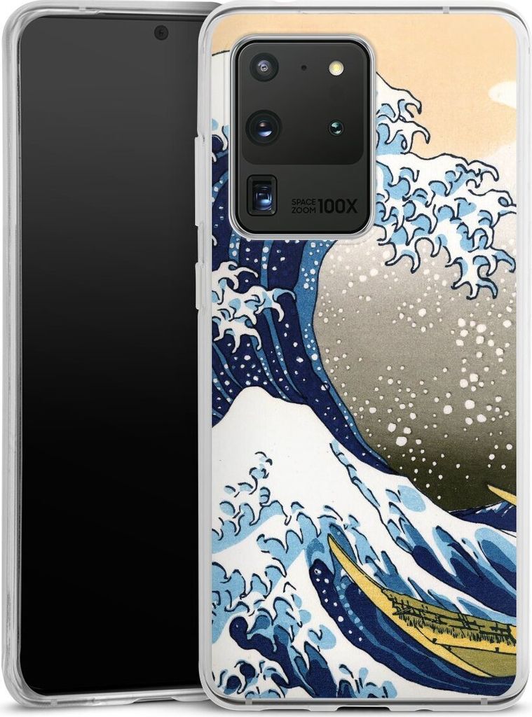 DeinDesign Handyhülle für Samsung Galaxy S20 Ultra 5G Silikon Hülle Case Smartphone Schutzhülle Katsushika Hokusai Kunst Die große Welle vor K...