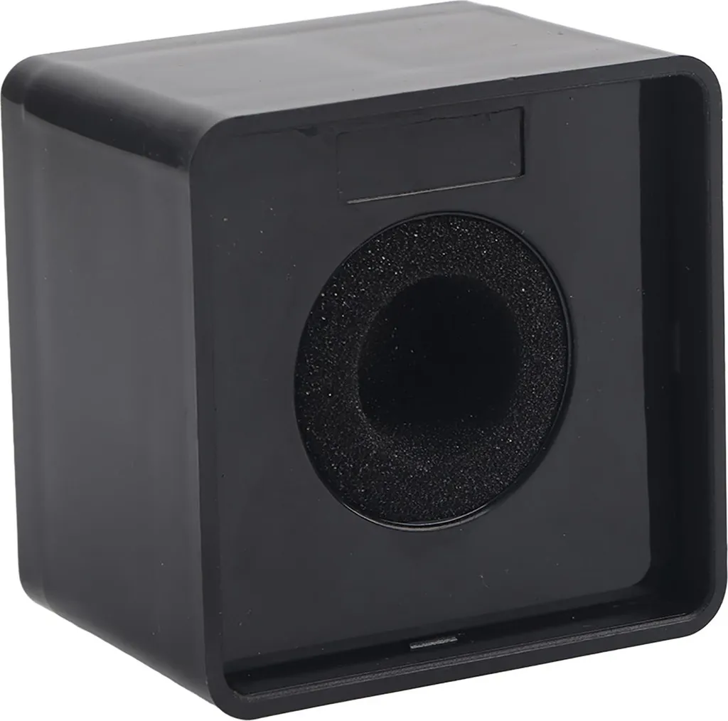 Cubo Microfono Interviste Quadrato ABS 41mm - Personalizzabile Nero - 1