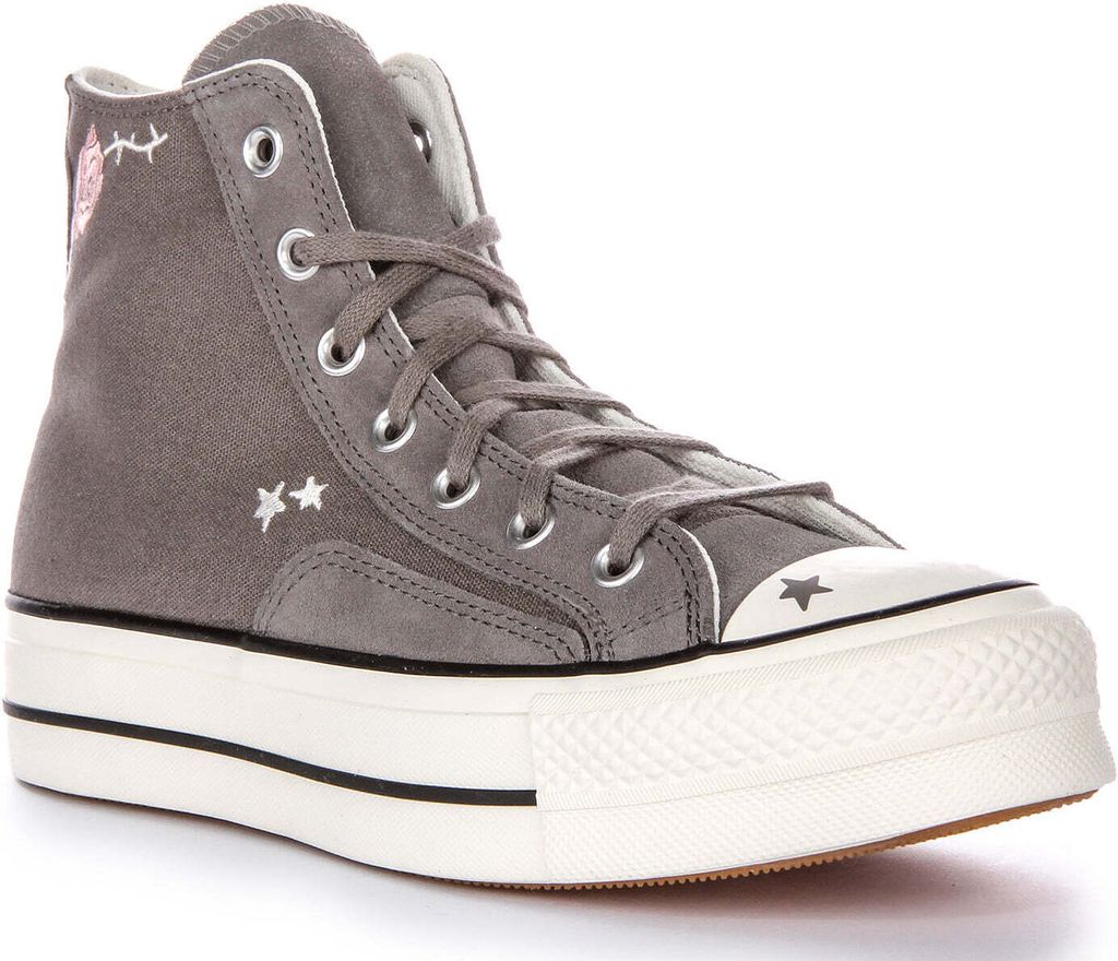 Converse CT All Star Lift Stared Boot Damen Textil Knöchelstiefel In Grau – undefined / Grau