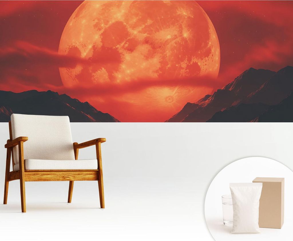 Fototapete - 250x104 cm - Tapete - Wandtapete - Wandbilder - Dekofolie - Tapete Folie - Wand - Dekoration - Wohnzimmer - nächtliches Phänomen