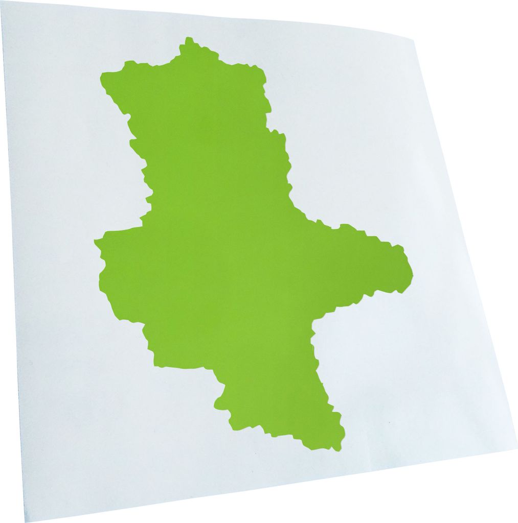 hauptsachebeklebt Kiwistar - Autoaufkleber - Sachsen - Anhalt Deutschland Silhouette Heckscheibe - Aufkleber für Auto Kfz Fahrrad, LKW, Truck Mofa