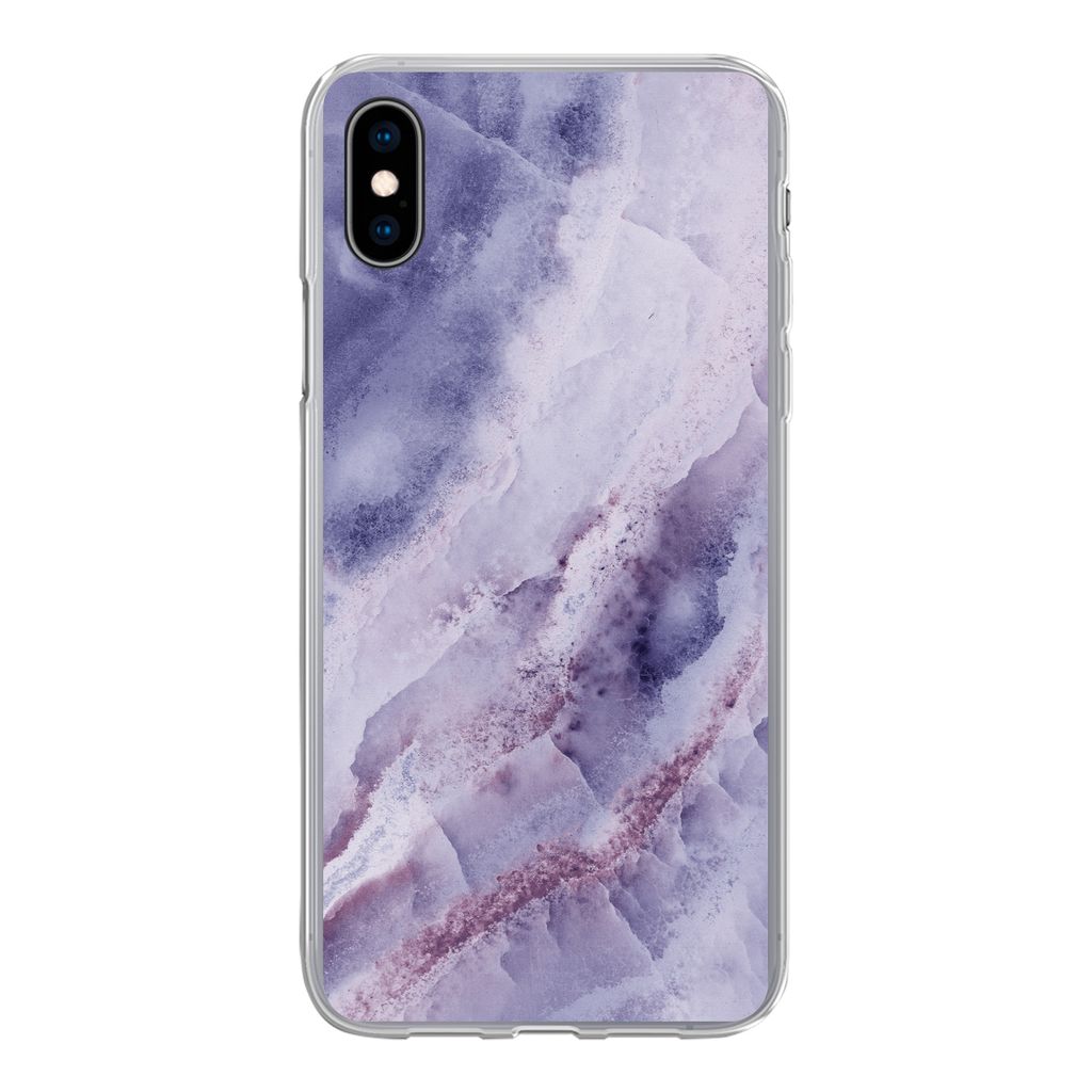 MuchoWow Handyhülle Schutzhülle Hülle für iPhone Xs Mineral - Edelstein - Chic Silikon Softcase Handy Hülle - Handytasche