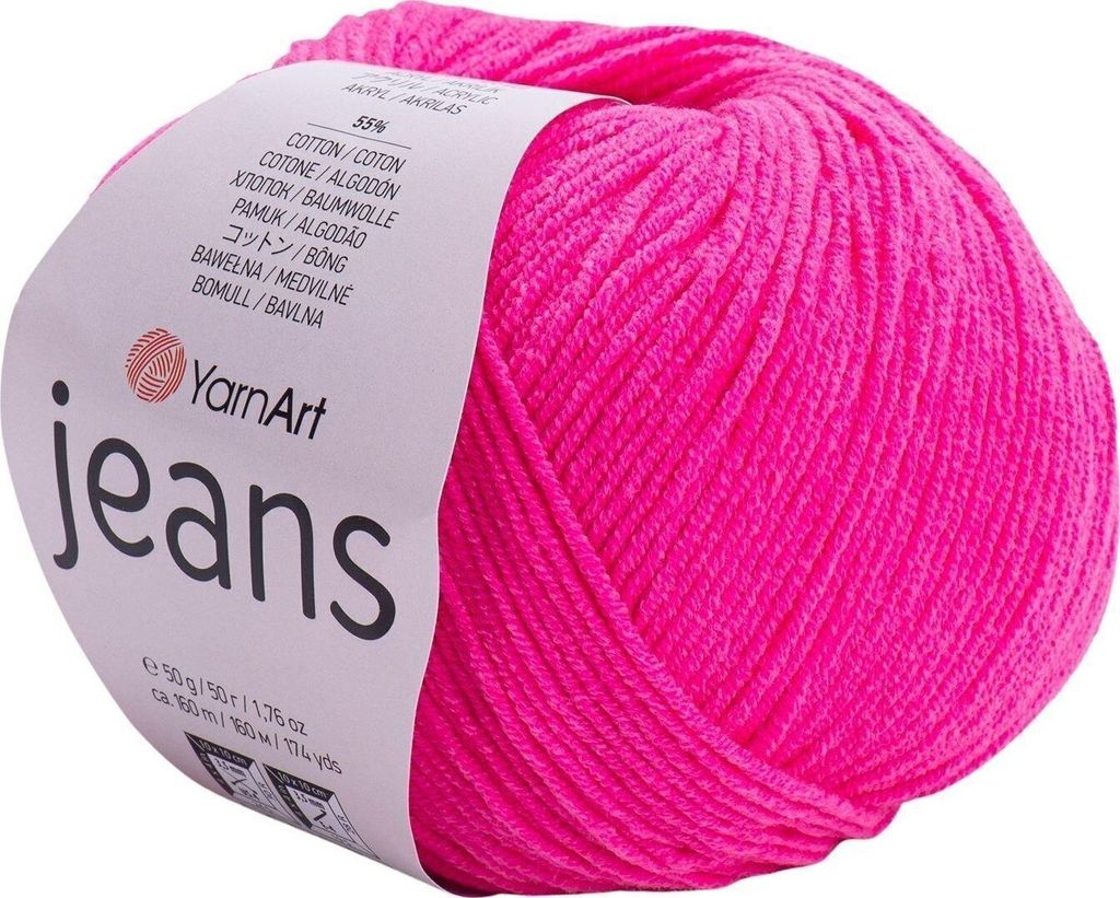 Yarn Art Jeans 59 Neon Pink Strickgarn Produktbild 