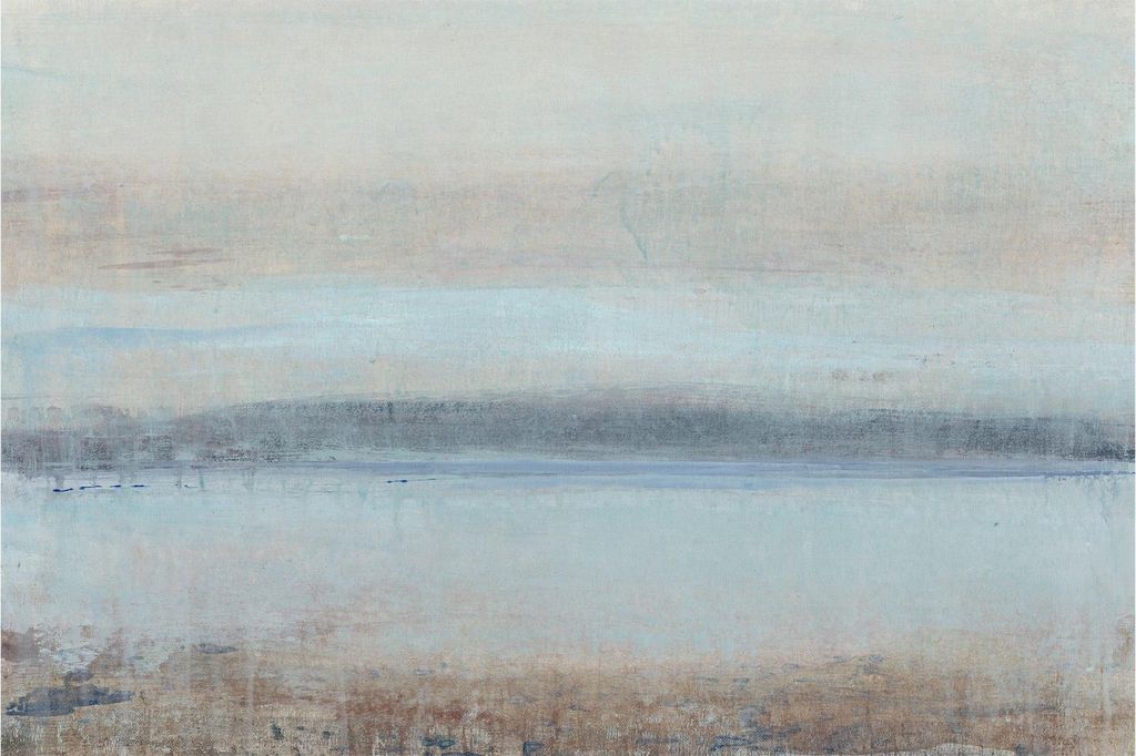 Fototapete originell - Vliestapete - Bildtapete UV-beständig Design blau Aquarell Abstrakt Wandtapete geruchsfrei