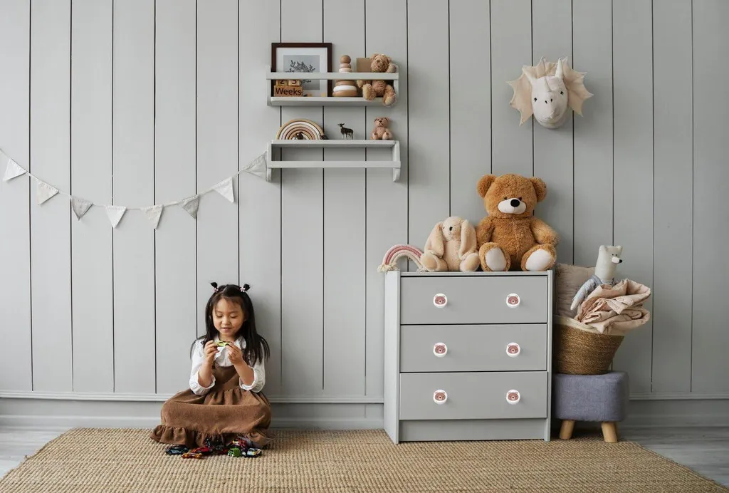 Boutons de Placard Bois Blanc pour Rénover une Chambre d'Enfant - Lot 8