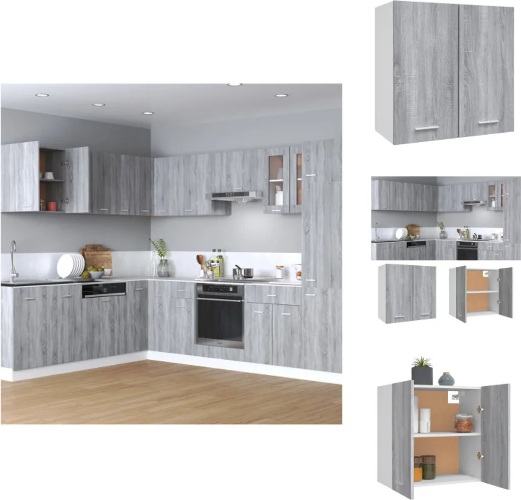 vidaXL Armoire Suspendue Gris Sonoma 60x31x60 cm en Bois Composite