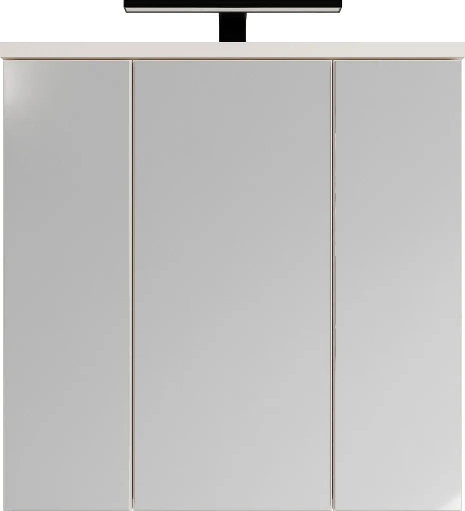 Miroir de salle de bain avec placard intégré VERIS 68cm sable pour rangement