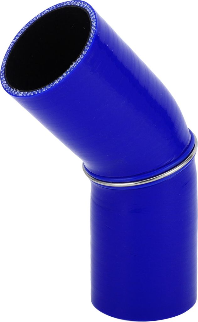 1 Stk. 60mm/2,36" ID 102mm/4,02" Länge 45 Grad Blau Schwarz Auto Silikonschlauch Kühlmittelschlauch Universal.