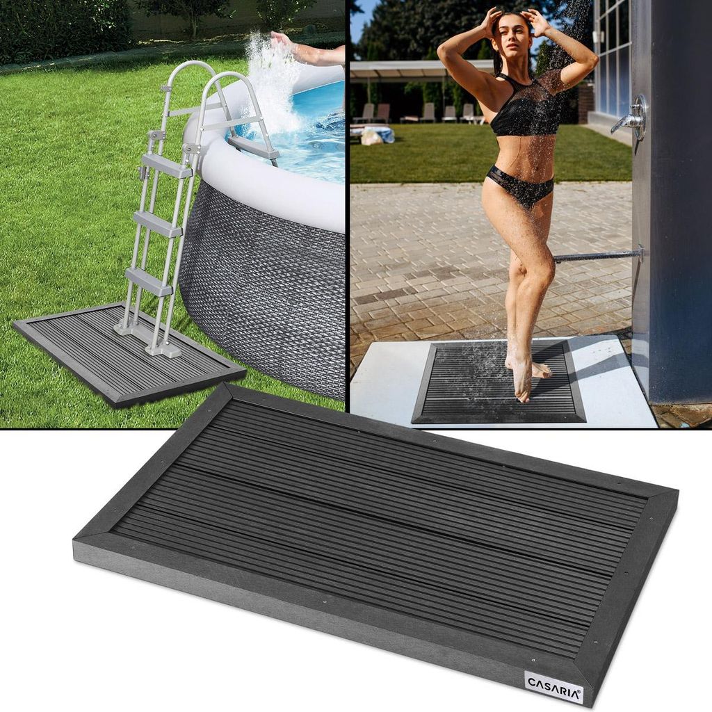 Élément de sol pour jardin en WPC bois pour douche solaire Image du produit 