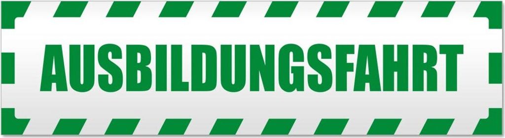 Ausbildungsfahrt gestreift Magnetschild Schild magnetisch