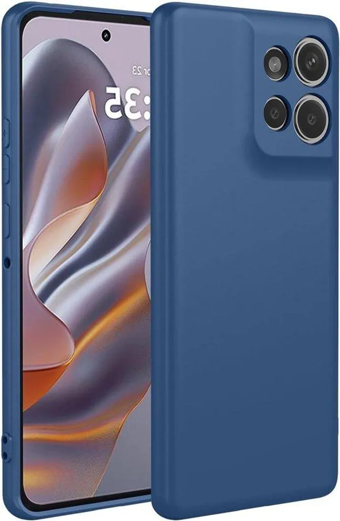 Kit de protection smartphone bleu : coque silicone et film TPU fin