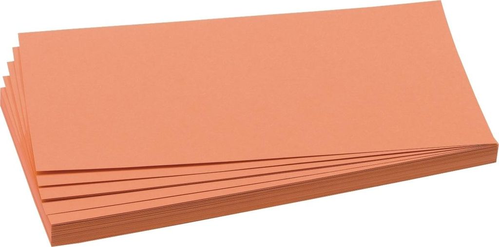 Moderations-Karte Rechteck 205mmx95mm Orange 500 Stück Packung mit 8 Stück