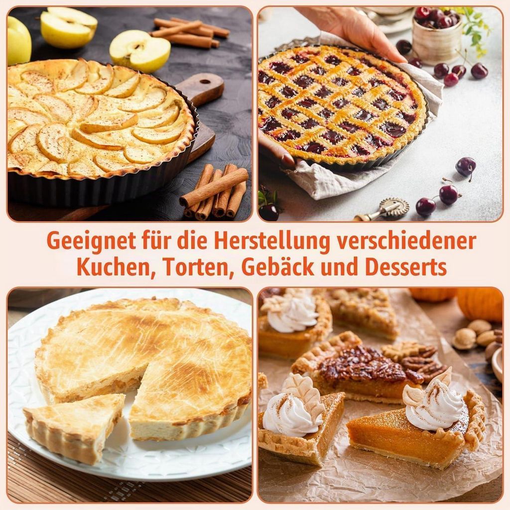 Tarteform mit Hebeboden 2 Stück 22 cm + 24 cm