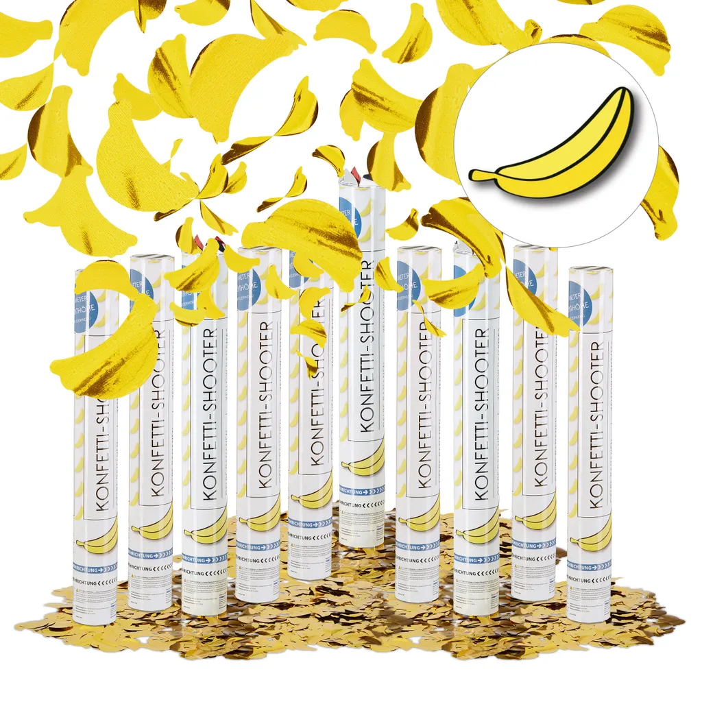 Canon à Confettis Banane 40 cm, la Solution pour une Fête Réussie