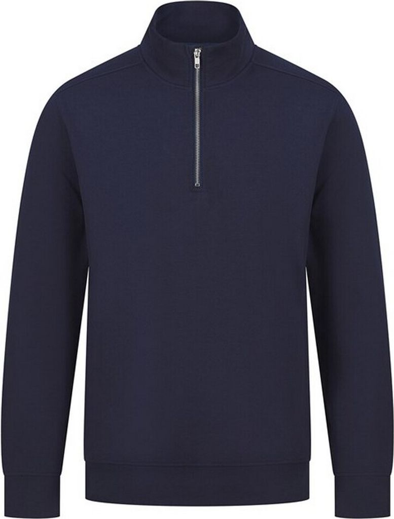 Henbury - Sweatshirt mit kurzem Reißverschluss für Herren/Damen Uni RW8779 (M) (Marineblau)